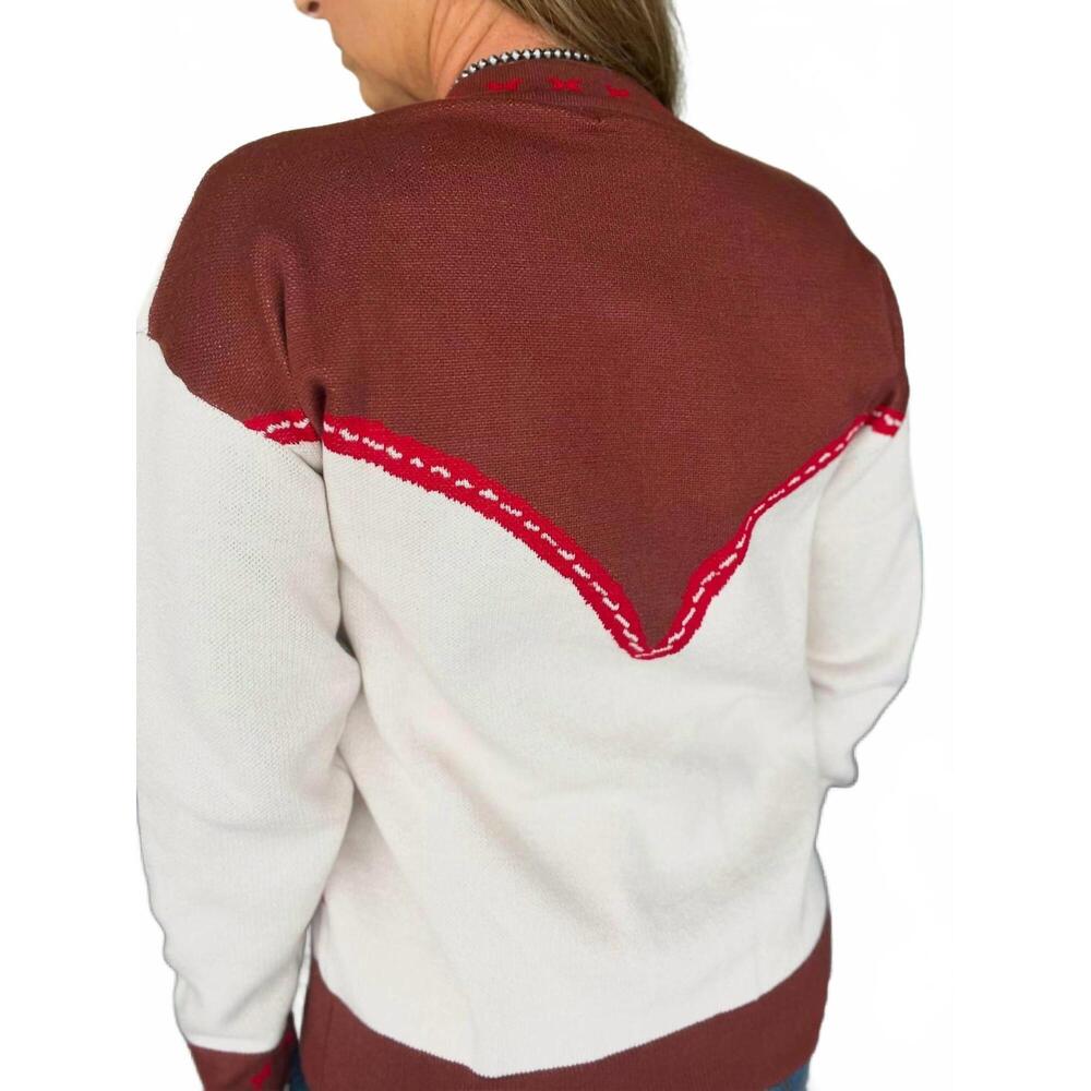 NEW STERLING KREEK the bronc sweater in white - Picture 3 of 8